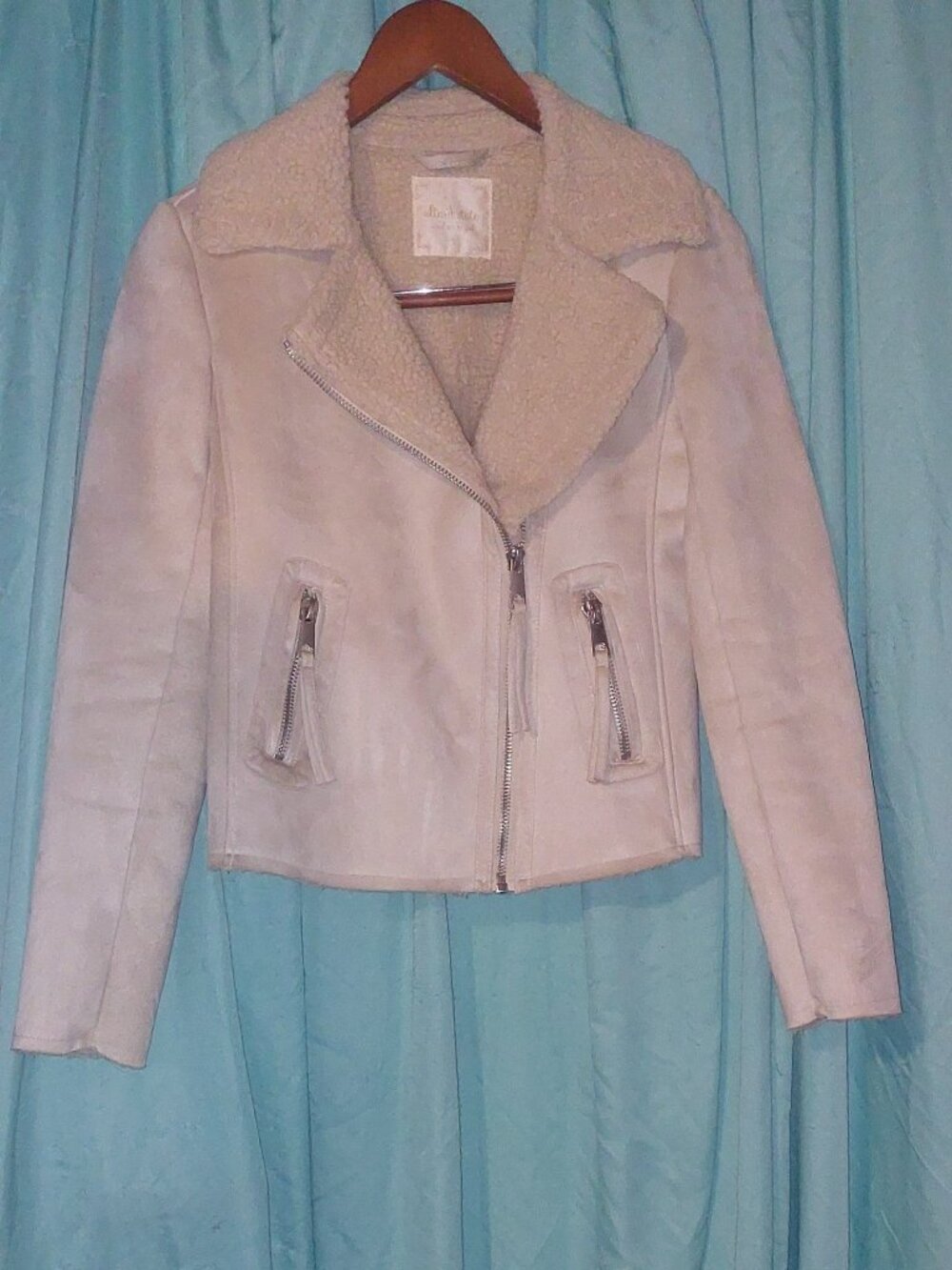 Altar'd State Faux Suede Shearling Jacket Small